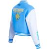Pro Standard NCAA womens Womens College Classic Essentials Wool Varsity Jacket(University Blue/White)