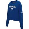Pro Standard NHL womens Womens Nhl Classic Chenille Brushed Back French Terry Crewneck Sweatshirt(Dodger Blue)