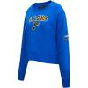 Pro Standard NHL womens Womens Nhl Classic Chenille Brushed Back French Terry Crewneck Sweatshirt(Royal Blue)