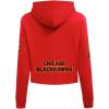 Pro Standard NHL womens Womens Nhl Classic Chenille Brushed Back French Terry Cropped Pullover Hoodie(Red)