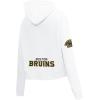 Pro Standard NHL womens Womens Nhl Classic Chenille Brushed Back French Terry Cropped Pullover Hoodie(White)