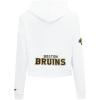 Pro Standard NHL womens Womens Nhl Classic Chenille Brushed Back French Terry Cropped Pullover Hoodie(White)