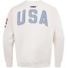 Pro Standard USSF mens Mens Ussf Varsity Blues Brushed Back French Terry Crewneck Sweatshirt(Linen)