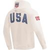 Pro Standard USSF mens Mens Ussf Varsity Blues Brushed Back French Terry Pull Over Hoodie(Linen)