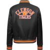 Pro Standard Womens College Classic Essentials Satin Jacket(Black/Orange)
