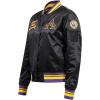 Pro Standard Womens College Classic Essentials Satin Jacket(Black/Purple)