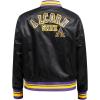 Pro Standard Womens College Classic Essentials Satin Jacket(Black/Purple)