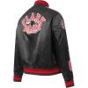 Pro Standard Womens College Classic Essentials Satin Jacket(Black/Red/Black)