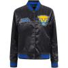 Pro Standard Womens College Classic Essentials Satin Jacket(Black/Royal Blue/Black)