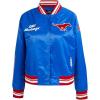 Pro Standard Womens College Classic Essentials Satin Jacket(Royal Blue/Red)