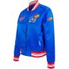 Pro Standard Womens College Classic Essentials Satin Jacket(Royal Blue/Red)
