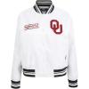 Pro Standard Womens College Classic Essentials Satin Jacket(White/Black)