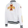 Pro Standard Womens College Classic Essentials Satin Jacket(White/Black)