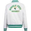 Pro Standard Womens College Classic Essentials Satin Jacket(White/Green)