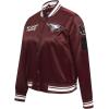 Pro Standard Womens College Classic Essentials Satin Jacket(Wine)