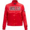 Pro Standard Womens NBA Classic Chenille Satin Jacket(Red)