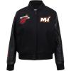 Pro Standard Womens NBA Classic Chenille Varsity Jacket(Jet Black)
