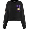 Pro Standard Womens NBA Old English Brushed Back French Terry Crewneck Sweatshirt(Black)