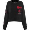 Pro Standard Womens NBA Old English Brushed Back French Terry Crewneck Sweatshirt(Black)
