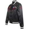 Pro Standard Womens NBA Retro Classics Satin Jacket(Black)