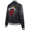Pro Standard Womens NBA Retro Classics Satin Jacket(Black)