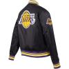 Pro Standard Womens NBA Retro Classics Satin Jacket(Black/Purple/Yellow)