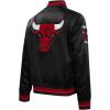 Pro Standard Womens NBA Retro Classics Satin Jacket(Black/Red)