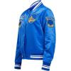 Pro Standard Womens NBA Retro Classics Satin Jacket(Royal Blue)