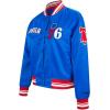 Pro Standard Womens NBA Retro Classics Satin Jacket(Royal Blue/Red)
