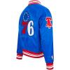 Pro Standard Womens NBA Retro Classics Satin Jacket(Royal Blue/Red)