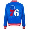 Pro Standard Womens NBA Retro Classics Satin Jacket(Royal Blue/Red)