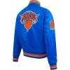 Pro Standard Womens NBA Retro Classics Satin Jacket(Royal/Orange/Royal)