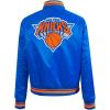 Pro Standard Womens NBA Retro Classics Satin Jacket(Royal/Orange/Royal)