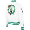 Pro Standard Womens NBA Retro Classics Satin Jacket(White/Green)