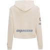Pro Standard Womens NFL Classic Chenille Brushed Back French Terry Cropped Pullover Hoodie(Eggshell)