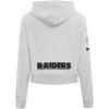 Pro Standard Womens NFL Classic Chenille Brushed Back French Terry Cropped Pullover Hoodie(Heather Grey)