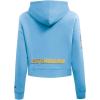 Pro Standard Womens NFL Classic Chenille Brushed Back French Terry Cropped Pullover Hoodie(University Blue)