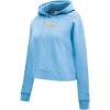 Pro Standard Womens NFL Classic Chenille Brushed Back French Terry Cropped Pullover Hoodie(University Blue)
