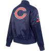 Pro Standard Womens NFL Classic Chenille Satin Jacket(Midnight Navy)