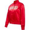Pro Standard Womens NFL Classic Chenille Satin Jacket(Red)