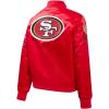 Pro Standard Womens NFL Classic Chenille Satin Jacket(Red)