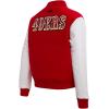 Pro Standard Womens NFL Classic Chenille Varsity Jacket(Red/White)