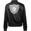 Pro Standard Womens NFL Las Vegas Raiders Classic Chenille Satin Jacket Black XS