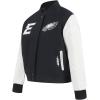 Pro Standard Womens NFL Philadelphia Eagles Game Day Classics Varsity Jacket Black/White S