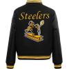Pro Standard Womens NFL Pittsburgh Steelers Retro Classics Varsity Jacket Black/Yellow XS
