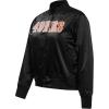 Pro Standard Womens NFL San Francisco 49ers Classic Chenille Satin Jacket Black M