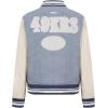 Pro Standard Womens NFL San Francisco 49ers Varsity Blues Denim Jacket Denim/Linen L