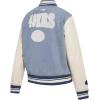 Pro Standard Womens NFL San Francisco 49ers Varsity Blues Denim Jacket Denim/Linen L