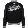 Pro Standard Womens NFL Script Tail Varsity Jacket(Black/Gray)