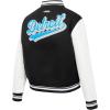 Pro Standard Womens NFL Script Tail Varsity Jacket(Black/White)